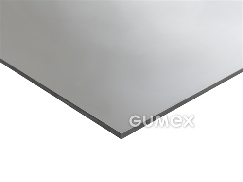 Polyvinylchloridová doska SIMONA® PVC-CAW, hrúbka 1mm, 2000x1000mm, 82°ShD, PVC, 0°C/+60°C, šedá